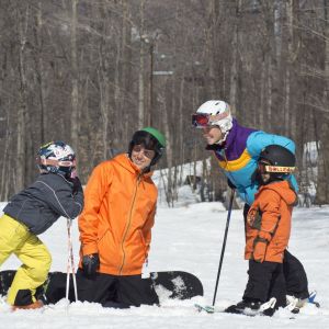 Family time on the slopes at Shawnee Mountain Ski Area
