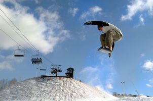 Snowboarder In Air 2